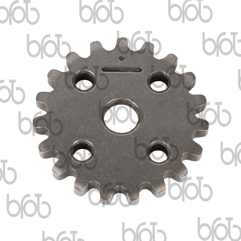 How does the balancing and damping design of the Engine Timing Sprocket help reduce vibration and noise inside the engine?